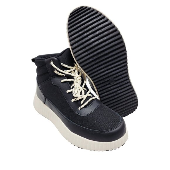Universal Thread Womens Black HighTop Sneakers Boots 9 Canvas Upper Sole Lace-Up - Picture 10 of 10
